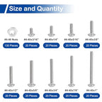 #4-40 Phillips Pan Head Machine Screws Nuts Assortment Kit, 3/16"-1" Length - size: #4-40