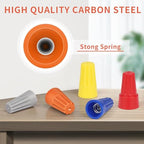 600 Pcs Orange Wire Connectors Nuts, Electrical Wire Caps Insulated - color: Orange-600PCS