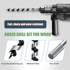 0.98 x 9 Auger Drill Bit for Wood,25x230mm Hex Shank Ship Auger Bit - size: 0.98 in x 9 in