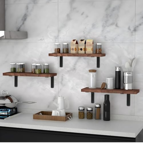 2 Pack - L 14" x H 8" x W1.5, 5mm Thick Black L Shelf Bracket, Iron Shelf Brackets, Metal Shelf Brackets, Floating Shelf, Shelf Supports with Screws - size: 14''x8'', style: Black 2 Pack