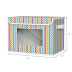 Univivi Fabric Foldable Storage Boxes with Lids, 4 Pack, Colorful - color: Colorful Ripple