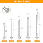460pcs Hardware Nails Assortment Kit, Stainless Steel 304 Nails Kit, Wall Nails Kit,5 Size Picture Hanging Nails, Wood Nails, Finishing Nails(0.5inch,1inch,1.5inch,2inch,3inch) - size: 460pcs Nails Kit