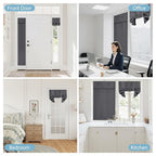 RYB HOME Blackout Door Window Curtain, Tie up Shades, W34 x L40, Grey - color: Grey, size: 34"W x 40"L (Pack of 1)