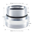 Faucet Aerator Adapter, M18.5 Male to 55/64" Male Adapter(M18.5-M22) - color: Silver, size: M18.5-M22