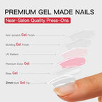 CurvLife Extra Short Wave Design Press On Nails, Pink Ripple Pink, Soft Gel - color: D2 - Pink ripple