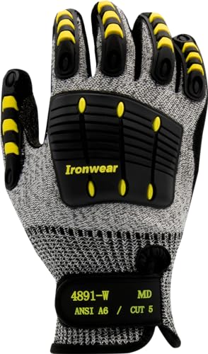 Ironwear 4891-W Cut Resistant Gloves with Extra Wide TPR and Reinforce Crotch | ANSI Level A6 - size: 4X-Large