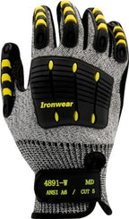 Ironwear 4891-W Cut Resistant Gloves with Extra Wide TPR and Reinforce Crotch | ANSI Level A6 - size: 4X-Large