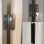 TDCHINGES Rounded Brushed Nickel Door Hinges 3.5 Inch 5/8"No Squeak 30 Pack - color: Satin Nickel-Rounded, size: 30 Pack-no squeak
