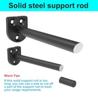 8 Inch Heavy Duty Floating Shelf Brackets 8 Pack, 1/4" Thick Solid Steel Hidden Blind Support, Fits Wood Studs, Holds 200 lbs, Invisible Hardware DIY Kit for Custom Shelving, Black - size: 8 Inch, style: Black 8 Pack