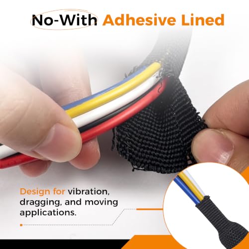 2:1 Ratio Automotive Heat Shrink Braided Sleeving 1''-35ft - size: 1"-35ft