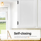 30 Pack 15 Pair Black Cabinet Hinges, 1/2" Overlay Semi-Concealed Hinges - color: Black, size: 1/2" Overlay