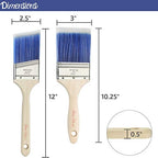 Bates- Paint Brushes- 2 Pack, Premium Paintbrush, Treated Wood Handle, Paint Brush