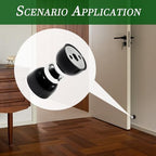 Powerful Magnetic Doorstop - 2 Pcs Stainless Steel Mini Door Stopper, Heavy Duty Magnetism Door Holder for Bedroom Bathroom Kitchen Home Office (Black)