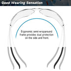 Salfboy 30 Pack Clear Safety Glasses Bulk Ansi Z87.1 Eye Protection Glasses - color: 118-30 Clear