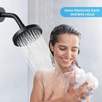 High Pressure Shower Head - 4.7“ Powerful Bathroom Pressure Boosting Rain Showerhead - Perfect Universal Replacement for Rainfall Shower Heads (Black) - style: 1 Pack Black
