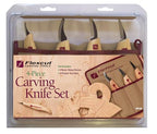 FLEXCUT Wood Carving Tools Set 4 Piece Carving Knife Set KN100, Whittling Knives Include Solid Ash Handle