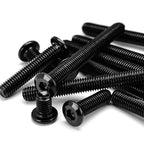 M6 x 45mm Flat Head Hex Socket Cap Screws Furniture Bolts, Stainless Steel 18-8 (304), Black Oxide, Countersunk Connector Screw, Full Thread, 20 PCS (with Hex Spanner) - size: M6 x 45mm