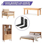 20Pcs Corner Braces,3x3x1.5 Black L Brackets,Right Angle Bracket - size: 3X3X1.5''