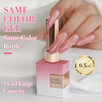 Double Rhythm 0.5Oz Glitter Gel Polish Shimmer Reflective Color for Nail Art Salon DIY Soak Off 15ml Nail Lamp Gel Polish at Home (Light Pink-B1173) - color: Blossom Pale Pink