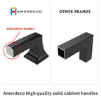 Amerdeco 10 Pack Brushed Satin Nickel Cabinet Pulls 3 Inch(76mm) Hole Center Cabinet Hardware Kitchen Cabinet Handles for Bathroom Drawer Pulls Dresser Pulls ZH0010 - color: Brushed Satin Nickel, size: 3"/76MM Hole Center