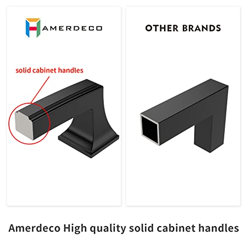 Amerdeco 10 Pack Oil Rubbed Bronze Cabinet Pulls 7.5 Inch(192mm) Hole Center Cabinet Hardware Kitchen Cabinet Handles for Bathroom Drawer Pulls Dresser Pulls ZH0010 - color: Oil Rubbed Bronze, size: 7.5"/192MM Hole Center