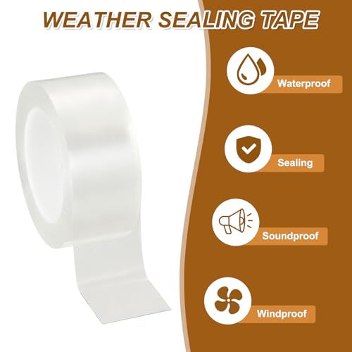 uxcell Window Weather Sealing Tape, 2 Inch x 32.8 ft (19.7mil Thick) - size: 2 Inch x 32.8 ft x 19.7mil