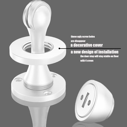 Solid Mental Magnetic Door Stop, Wall Mounted, White, 2 Pack - color: 2PCS White