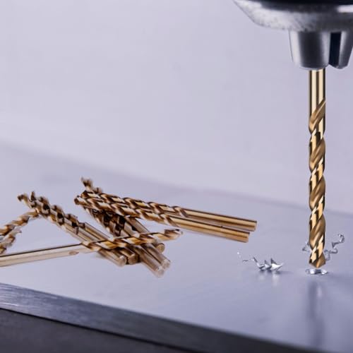 3/8 Inch HSS Twist Drill Bits 5Pcs, HPHOPE 3/8" Jobber Drill Bits Set, Straight Round Shank, Suitable for Drilling in Hard Metal, Stainless Steel, Cast Iron - size: 3/8 Inch, 5Pcs