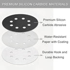 100Pcs 5 Inch Sanding Discs Hook & Loop 8-Hole Wet Dry Sandpaper 800 Grit - style: 100Pcs 800 Grit