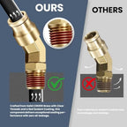 5/8" Tube OD x 1/2" NPT 45° Swivel Elbow Push-to-Connect Fittings, 5PCS Brass C36000 Male Elbow Connectors for Nylon Tubing in Pneumatic Systems - size: 5/8"OD x 1/2" NPT