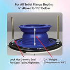 One N Done Toilet Flange Repair Kit - Toilet Kit For Low or Broken Toilet Flange. Toilet Wax Ring Replacement Kit W/Toilet Flange Extender Kit. No Wax Ring For Toilet Bowl Or Toilet Seal Required (1)