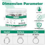 OURU 20PCS 1 Pex Crimp Rings, 304 Stainless Steel Pex Fittings - size: 1" × 20PCS