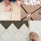 uxcell 100Pcs Tile Spacers, 8mm 5/16" Cross Shape Wall Floor Tile Spacer Tiling Tools for Ceramic Tile Installation, White