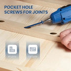 Kryonix #8 Pocket Hole Screws Assortment Kit, 600PCS in 5 Sizes - size: Assorted Sizes