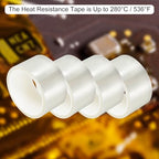 uxcell Clear Heat Tape, 1 Roll 100mmx33m 108ft High Temperature Heat Resistant Tape for Sublimation,Heat Vinyl Press,Heat Transfer, Circuit Board, No Residue - color: Clear, size: 100mmx33m