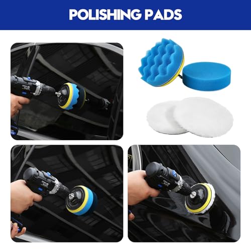 Qydipclin 38Pcs Car Detailing Kit, Car Detailing Brush Set, Car Wash Cleaning Kit, Car Detailing Brushes, Professional Car Care Kit for Interior Exterior Wheels, Blue - size: 38pcs