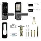 UMIKSMART WiFi Smart Door Lock with Camera, Fingerprint Keypad, App Control - color: Charcoal