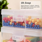 novelinks Plastic Small Storage Containers for Organizing, Mini Tote Box - color: 18 Pack Small -Clear