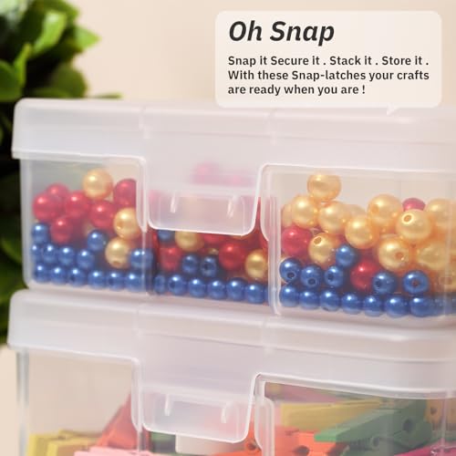 novelinks Plastic Small Storage Containers for Organizing, Mini Tote Box - color: 18 Pack Small -Clear