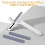 3-in-1 Spray Window Squeegee with Scraper and 2 Cotton Pads, Blue - color: Pro-blue