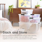 IRIS USA 4-Pack 32 Quart Storage Bins with Lids, Clear - color: Clear, size: 32 Qt, style: 4 Pack