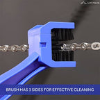 ALPENKOK Motorcycle Chain Brush, 3-Sided, O-Ring Safe, Reinforced PP Handle - size: 1 Count (Pack of 1)