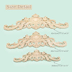 1Pc Wood Carved Appliques Long Wooden Carving Onlays Furniture Decals - color: 1-pack, size: 15.75 x 4.33 inches