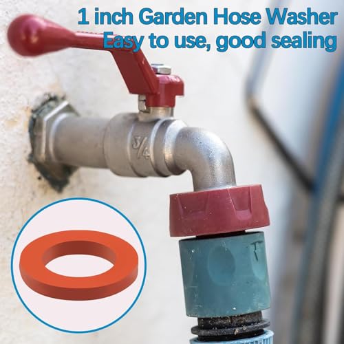ZDBB 80 Pcs Garden Hose Gasket Rubber Seal, Fits All Standard 3/4 Inch Outdoor Hose Fittings with Heavy Duty Red and Black Self-Locking Tabs to Hold The Gasket Securely in The Fitting (Pack of 2) - size: 80 PCS (Pack of 2)