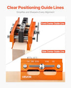 VEVOR Doweling Jig Kit, Self Centering Dowel Drill Jig for Straight Holes, Aluminum Alloy Woodworking Tools with 6 Drill Guide Bushings, Adjustable Width, for Wood Working, Drilling and Marking - size: Pro, style: Doweling Jig
