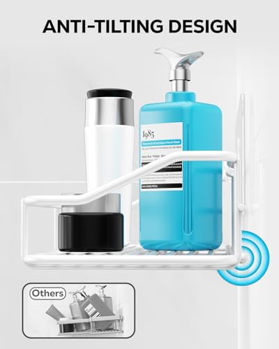 Nieifi Shower Caddy Adhesive, Shower Shelves, Shampoo Holder for Bathroom - color: White, size: 3 Pack