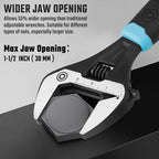 DURATECH 8-Inch Wide Jaw Adjustable Wrench - color: Black & Blue, size: 8-Inch
