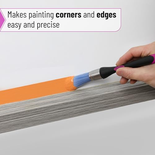Bates- Trim Brush, 0.75 Inch, Edge Painting Tool, Trim Paint Brushes, Trimmer Edger, Trim Brush - color: Black-plum, size: 0.75 inch, 1 Pack