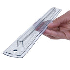 Westcott Finger Grip Ruler, Back-to-School, Smoke Gray, School Supplies, Classroom Supplies, 12-Inch - size: Single