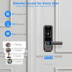 UMIKSMART WiFi Smart Door Lock with Camera, Fingerprint Keypad, App Control - color: Charcoal